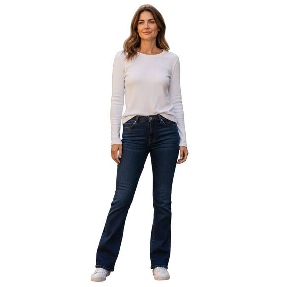 Wit & Wisdom Dark Blue Ab Solution Bootcut Jeans Sz.10 EUC - Picture 1 of 8